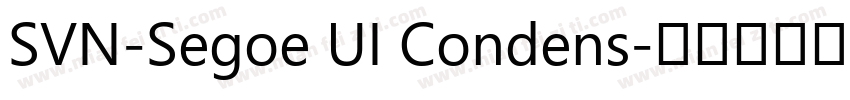 SVN-Segoe UI Condens字体转换